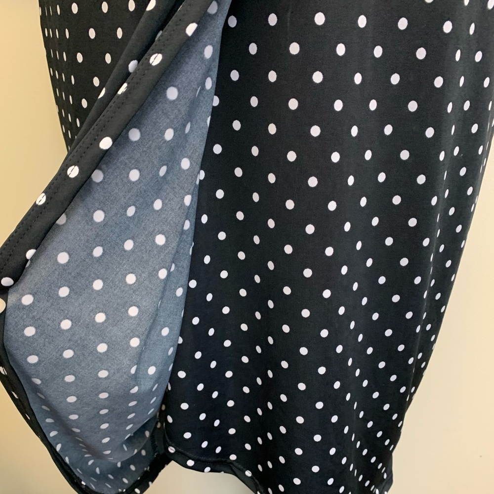 Crossover V-Neck bodice with a faux wrap skirt 1XL - Picture 5 of 13